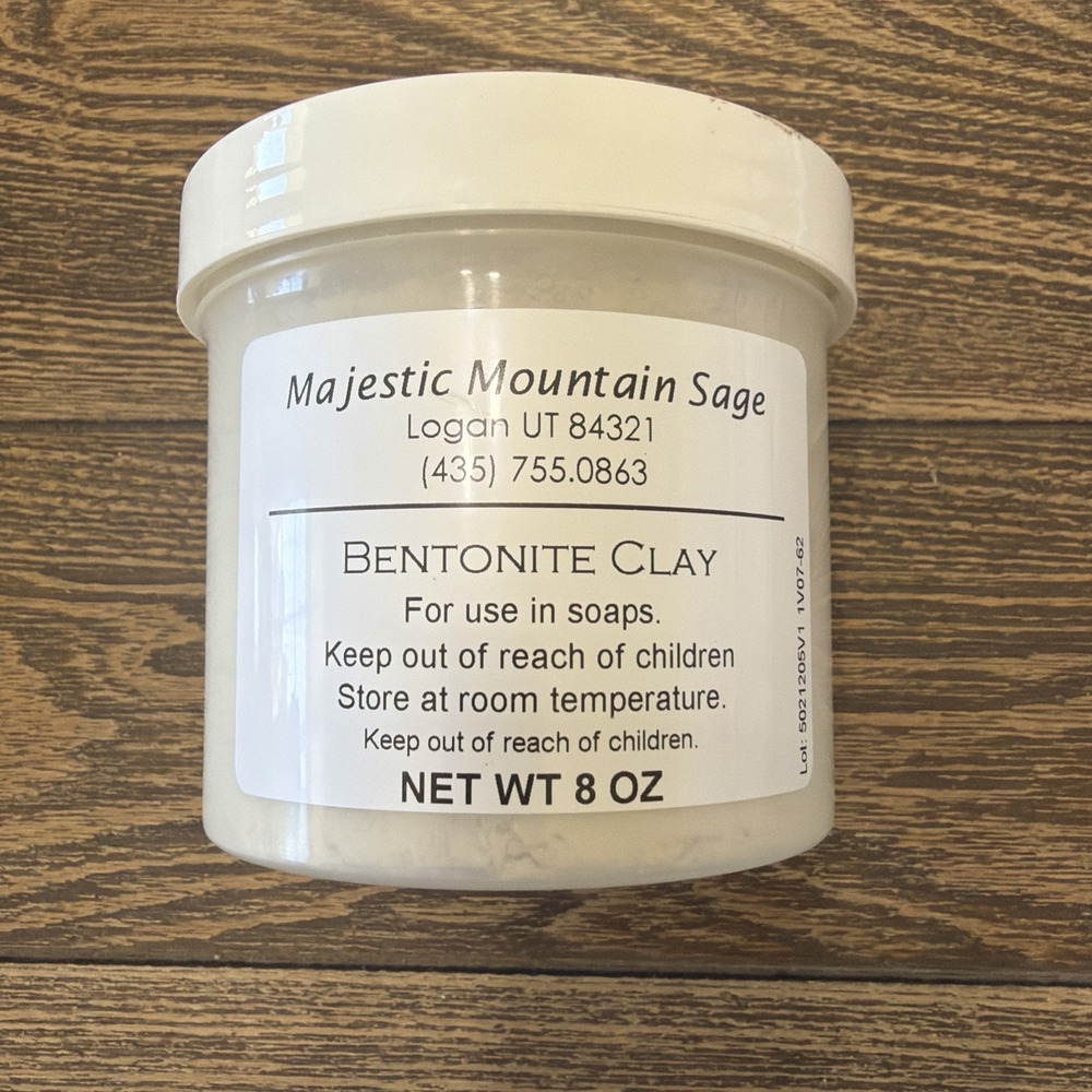 Majestic Mountain Sage Bentonite Clay For Use And Soaps 8 Oz Made In Usa